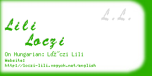 lili loczi business card